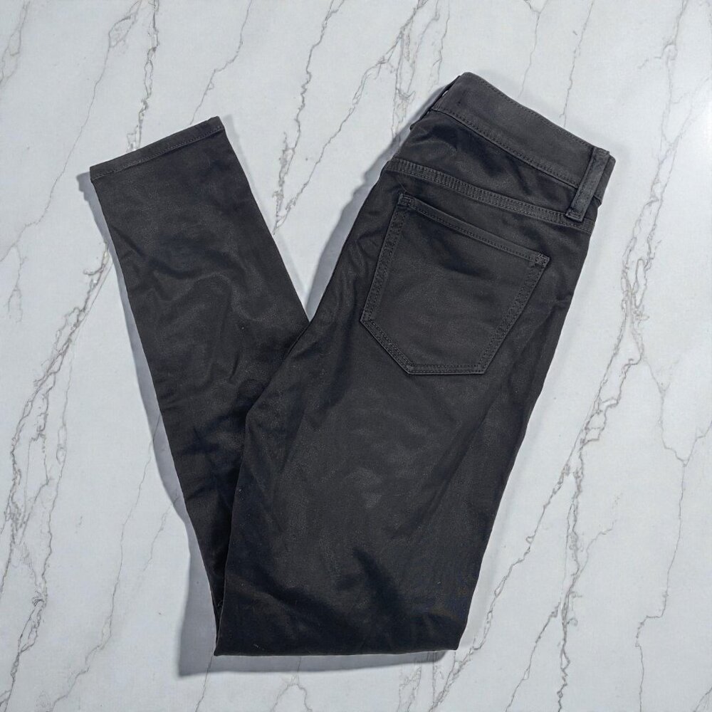 Joe's Jeans High Rise Skinny Ankle Charlie Black Coated 29